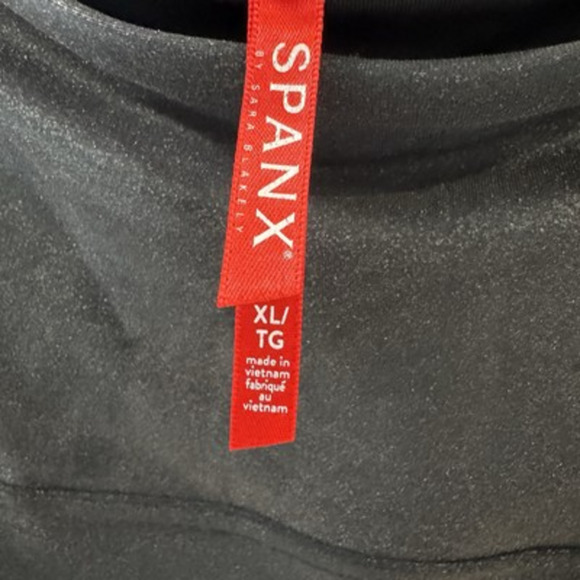 Spanx Black Faux Leather Legging Women’s XL Mid‎ Rise Shapewear - Picture 5 of 6